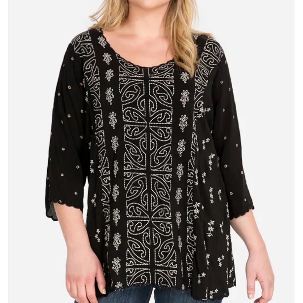 Johnny Was Ridden Blouse, Dusty Pink, S